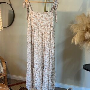 Floral Maxi Dress in Cream by [Brand]